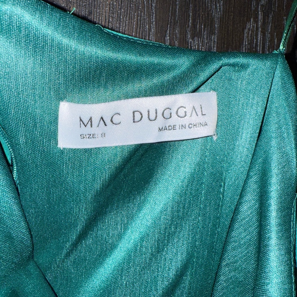 Mac Duggal Teal Midi Dress